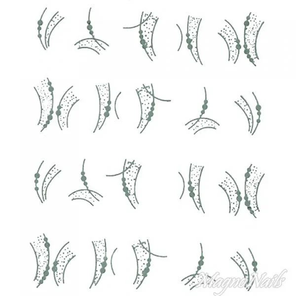 2D Nail Art One Stoke Sticker