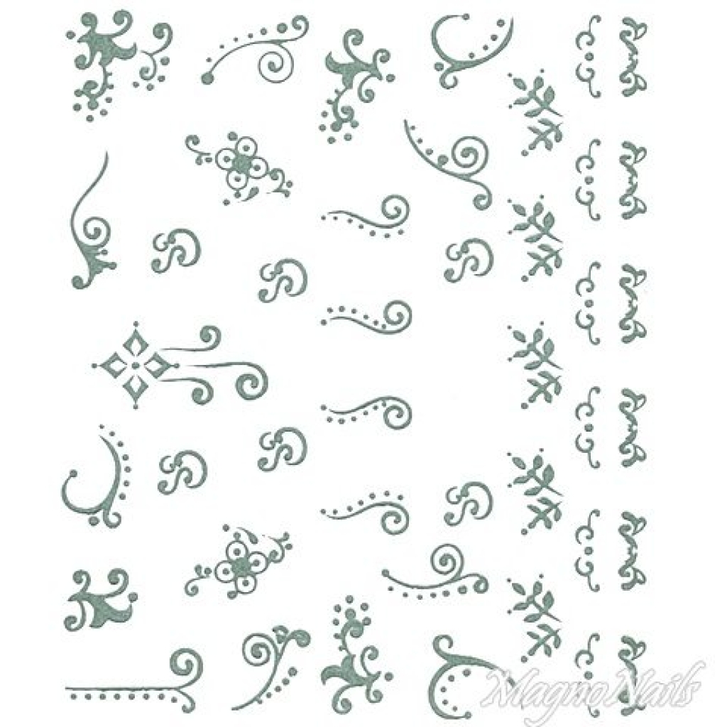 2D Nail Art One Stoke Sticker