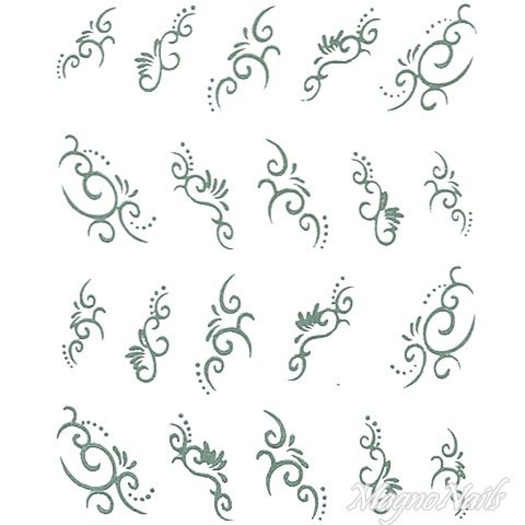 2D Nail Art One Stoke Sticker