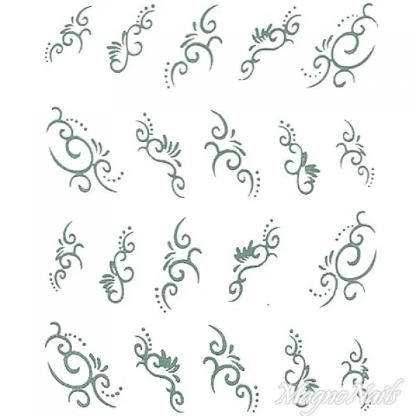 2D Nail Art One Stoke Sticker