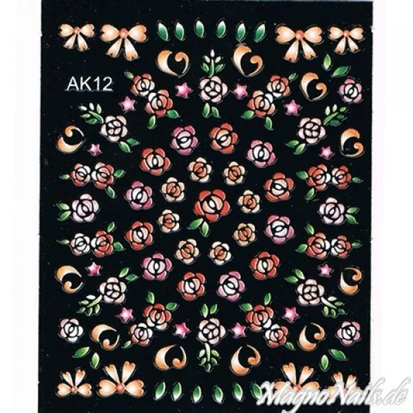 3D Nail Sticker Seblstklebende Aufkleber Nagelsticker Nagelaufkleber