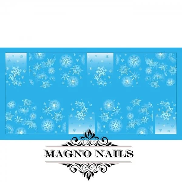 Nail Art Water Airbrush Sticker Schneeflocken Winter Wasser Tattos 