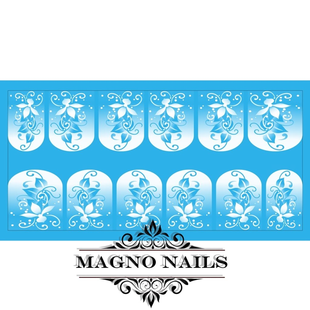Nail Art Water Airbrush Sticker Wasser Tattos  Ombré Blumen