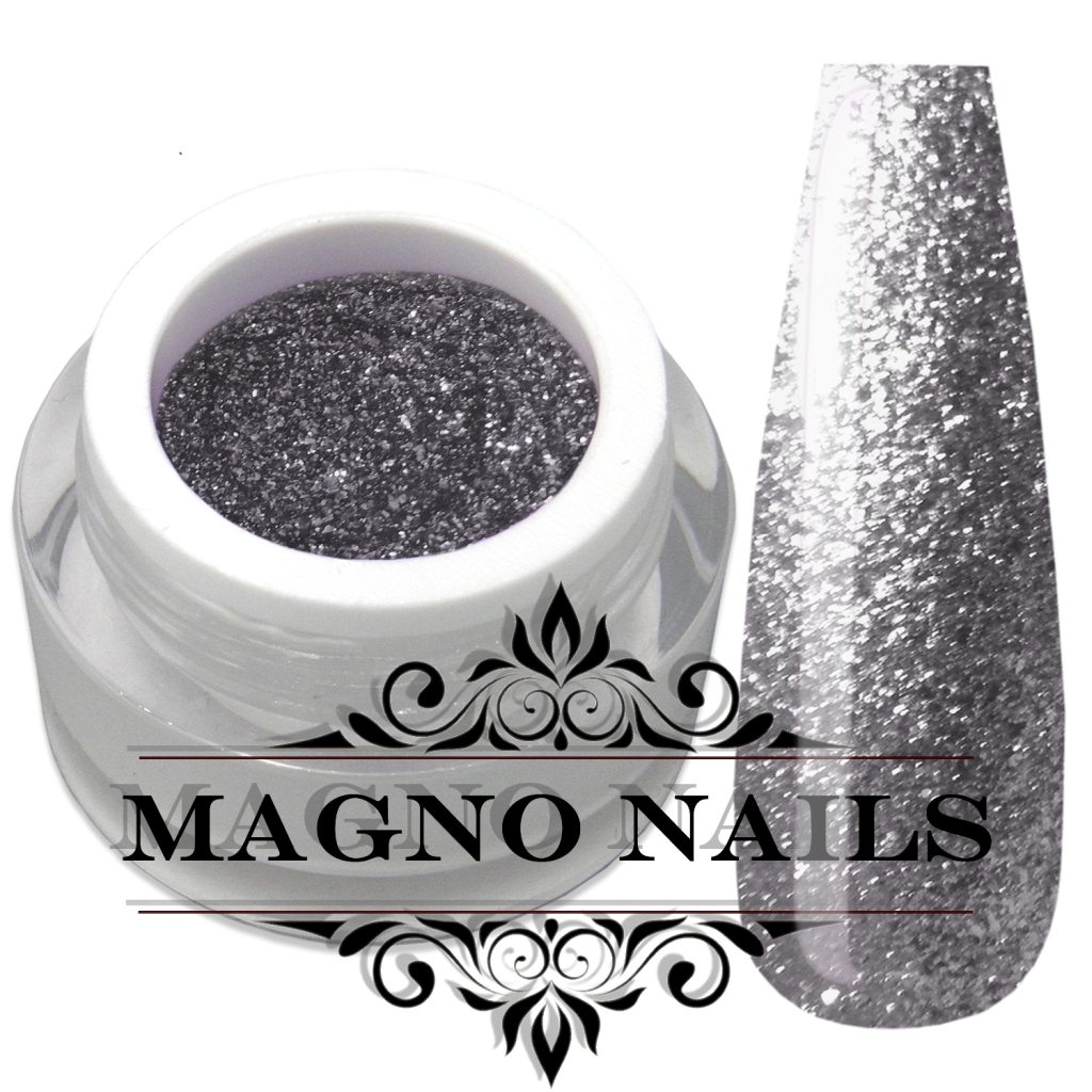 Dunkelgrau Glitter  - Chrome Glitter Glam Gel - Antracite