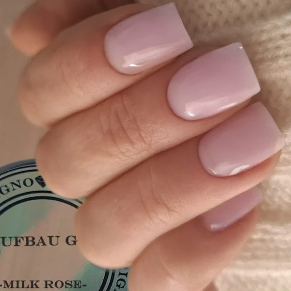 Modellage mit Aufbau Gel - milk rose