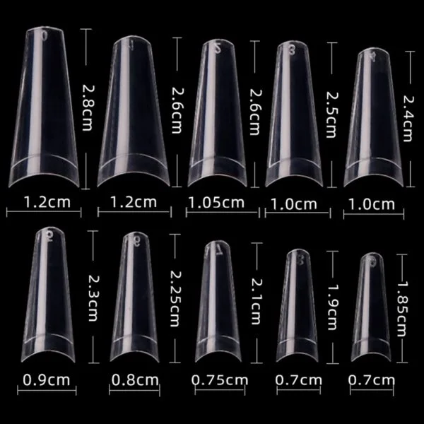 Klare Profi Nail tips Ballerina