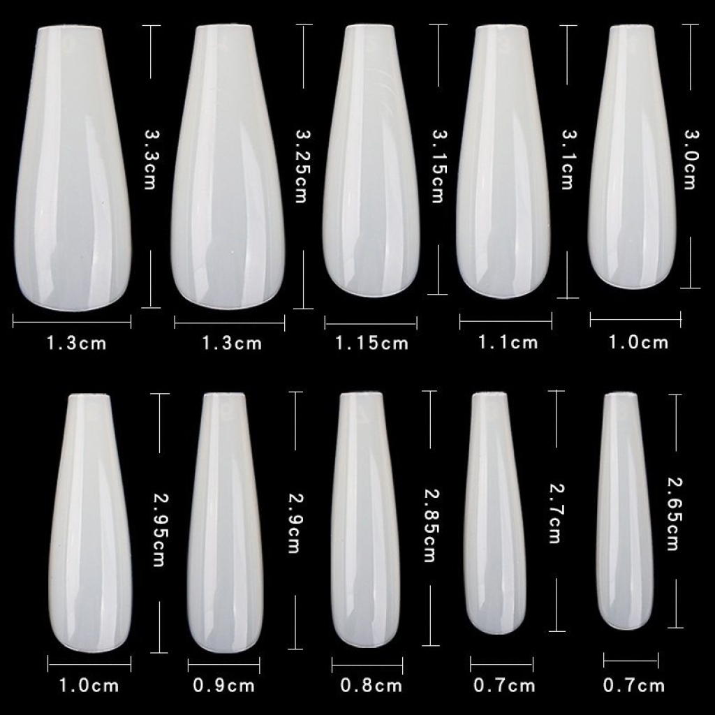 Long Fullcover Ballerina Tips in einer Box natur 