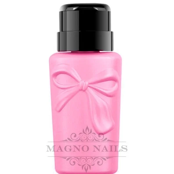Designer Dispenser Flasche - Schleife rosa Nagelstudio Pump Designer Flasche