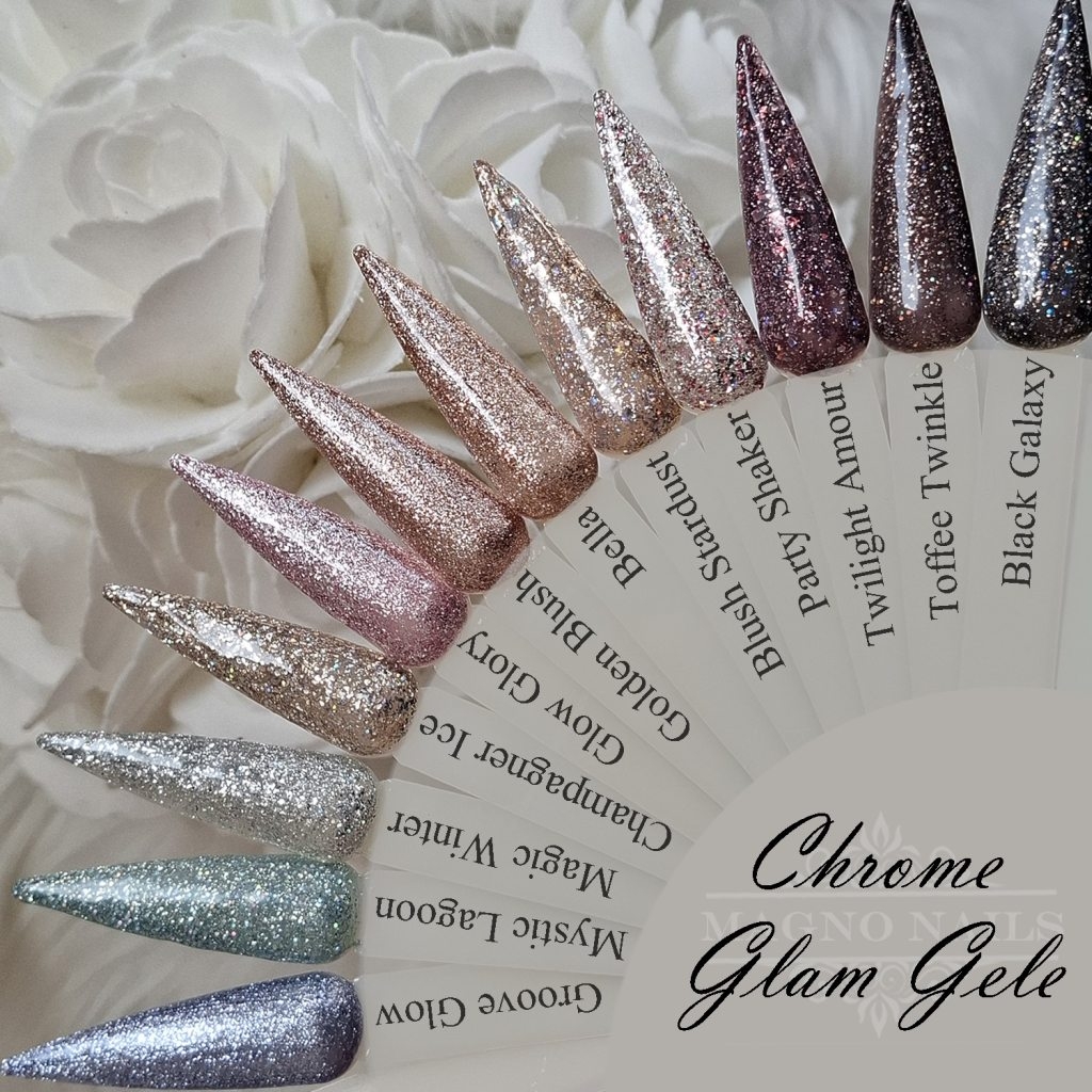 UV Glitter Gele - Chrom Multicolor Glam Gele