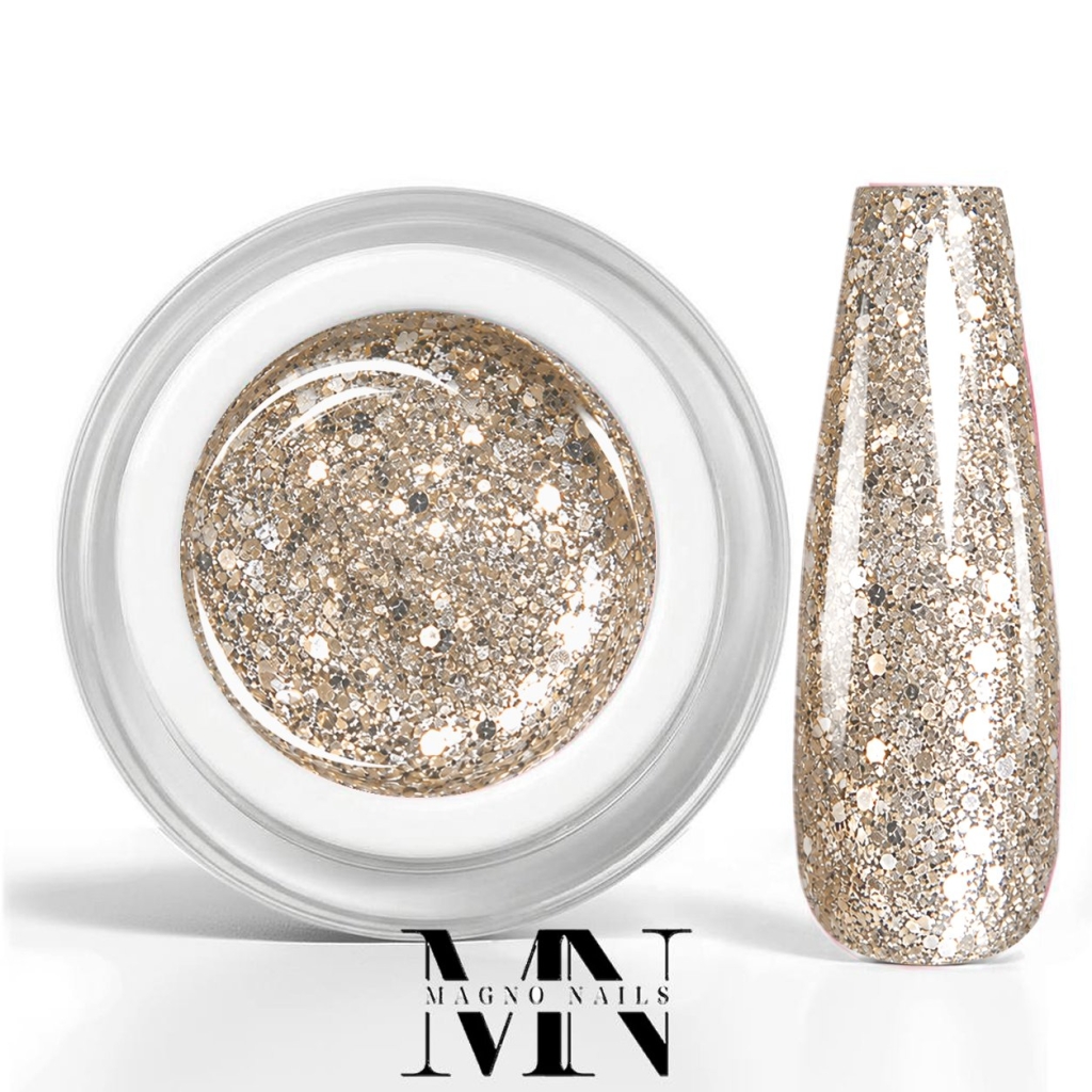 Dunkelgrau Glitter - Chrome Glitter Glam Gel - Antracite