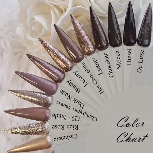 Farbpalette Dunkelbraun Gltiter - Colorgel hochdeckend braun