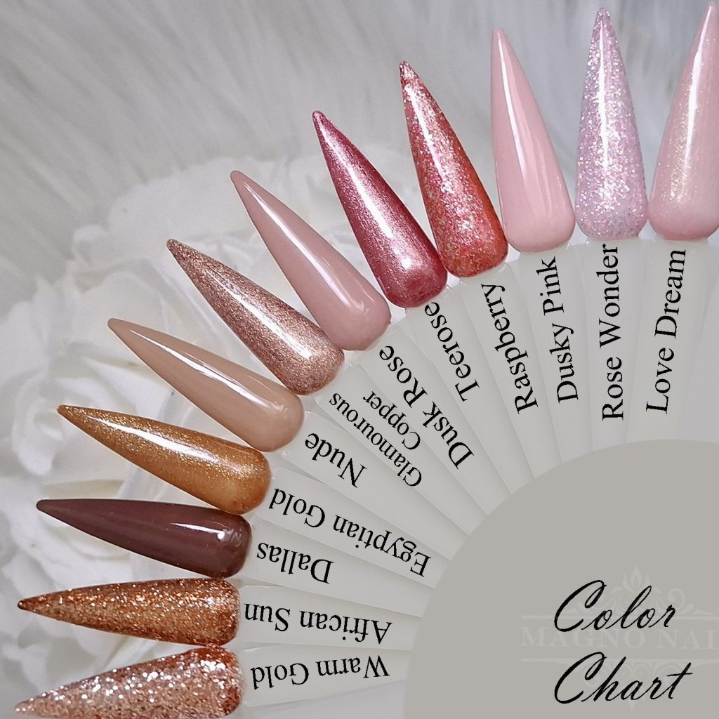 Farbpalette Braun Rosa Altrose Glitter Glitzer Nägel Nageldesign Nails