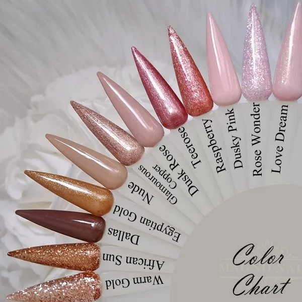 Farbpalette Braun Rosa Altrose Glitter Glitzer Nägel Nageldesign Nails