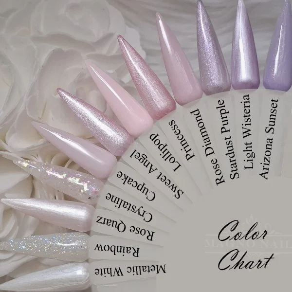 Weiss Rosa Flieder Glitter Glitzer Gel