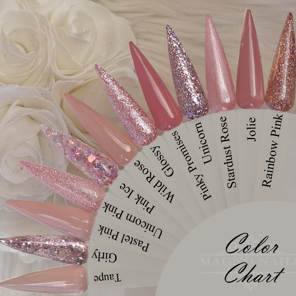Farbpalette hellrosa mit Nude UV Gele