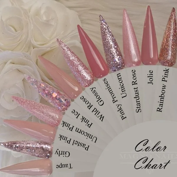 Color Chart Pink Nude UV Gele