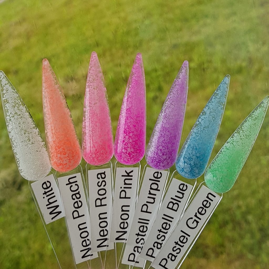 Confetti Nägel - Neon Matte Paileten Gel