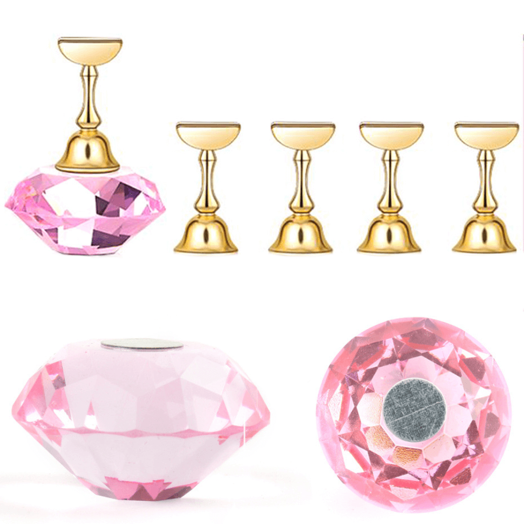 Präsentation Crystal Halter Set - Pink Nageldesign Nägel Werkzeuge Nails Nagelstudio