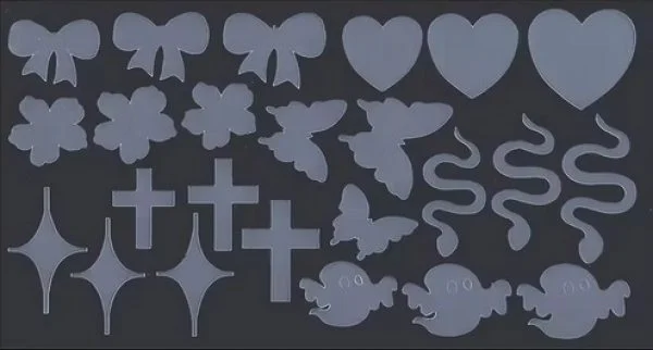 Silikon Einlegeschablone für Dual Tips Nageldesign Nägel Nails Nagelstudio Einleger