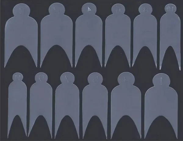 Silikon Einlegeschablone für Dual Tips Nageldesign Nägel Nails Nagelstudio Einleger