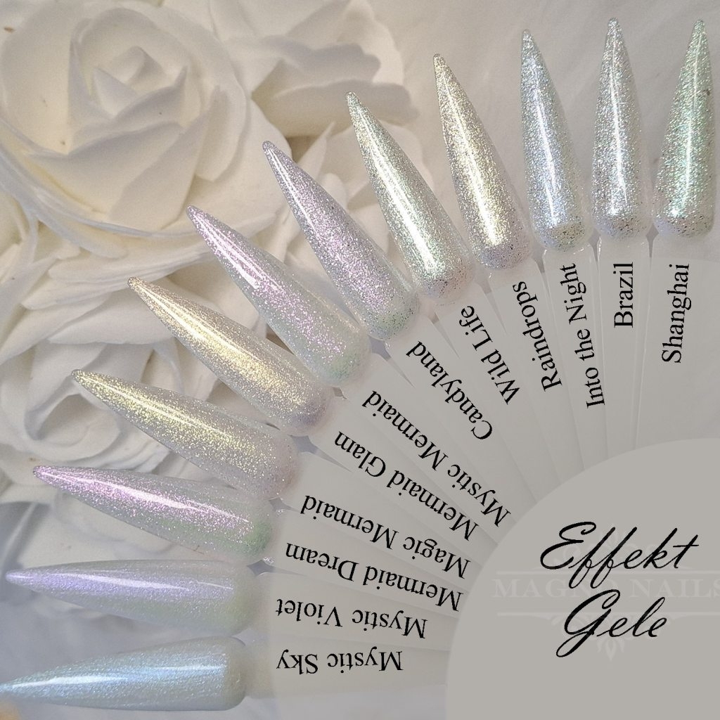 Effect Gele Übersicht - Perlmutt UV-Gele