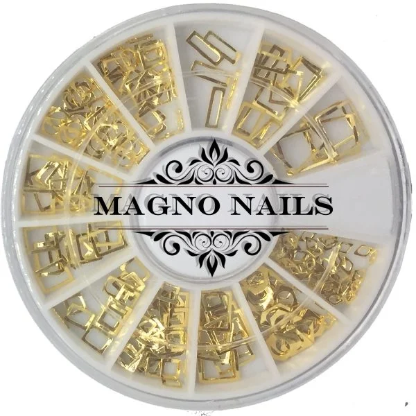 3D - Einlegemotive - Overlays gold Nail Art Nailart Overlay