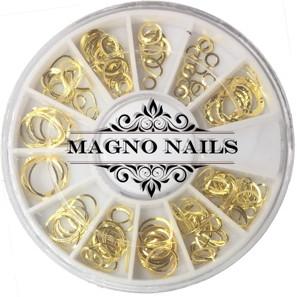 3D - Einlegemotive - Overlays gold Nail Art Nailart Overlay