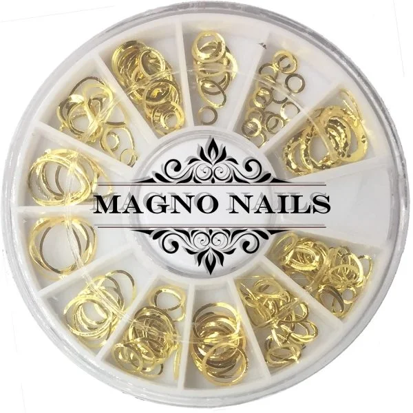 3D - Einlegemotive - Overlays gold Nail Art Nailart Overlay