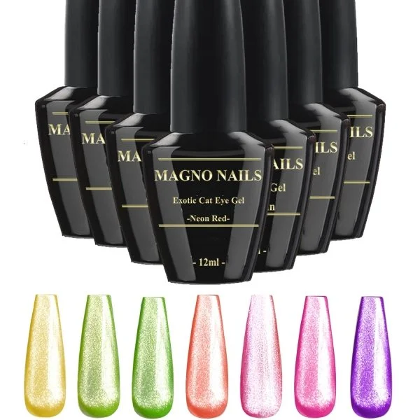 UV Gel - Exotic Cat Eye - Set 7-Teilig Nägel Nagelgel Dosen UV-Gel Color Gel Shellac Gellack Gel Lack Flaschen