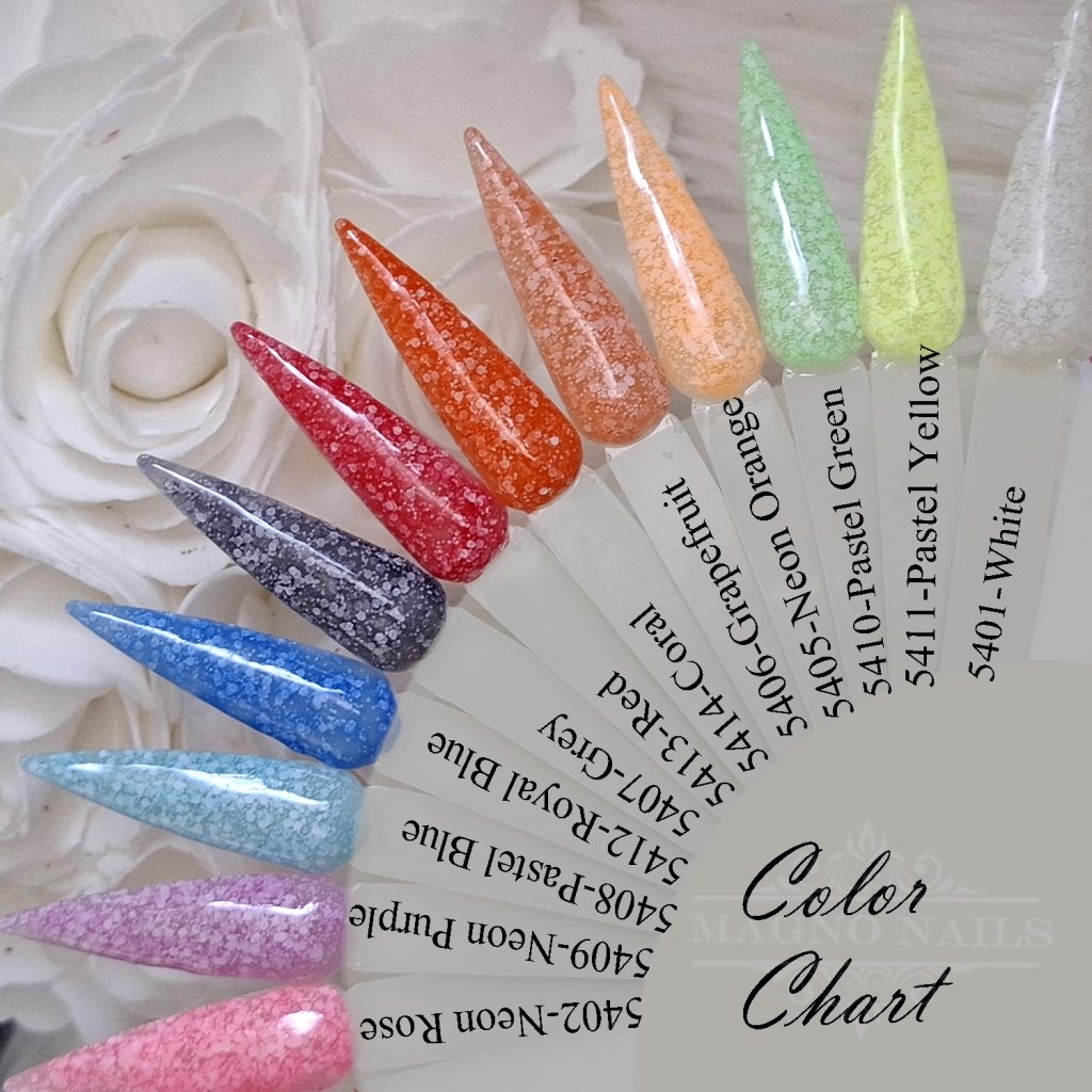 Farbpalette Confetti Gele - Snowfalkes Gel - Matte Flakes Gele