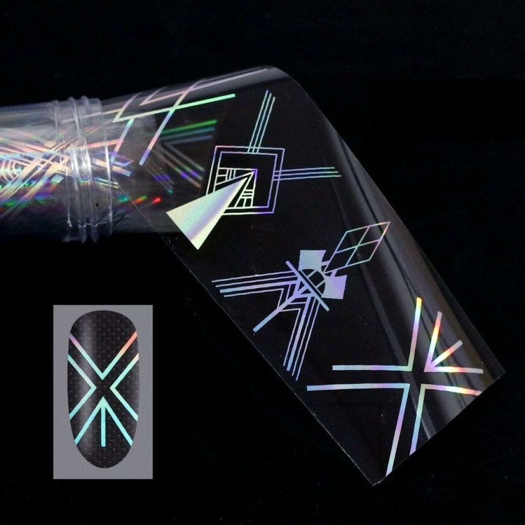 Nail Art Transfer Folie 1m - Nail Foil -  Holographic Nagelfolie Nageldesign Folie Tranferfolie Nailart