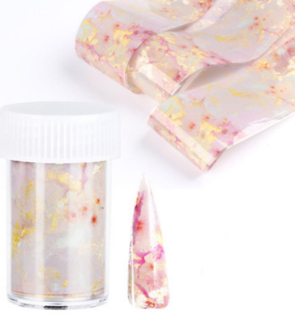 Nail Art Transfer Folie 1,5m - Nail Foil - Marble beige Nailart Nails Nägel Schmuck TransferFolie Nagelfolie Nageldesign