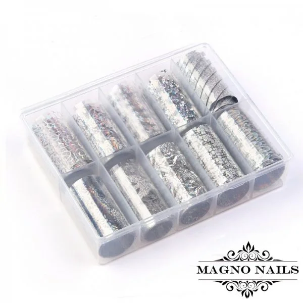 Nail Art Transfer Folien Set - Holographic Nagelfolie Nageldesign Folie Tranferfolie Nailart