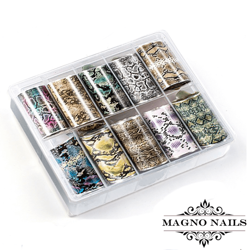 Nail Art Transfer Folien Set - Snake Nagelfolie Nageldesign Folie Tranferfolie Nailart