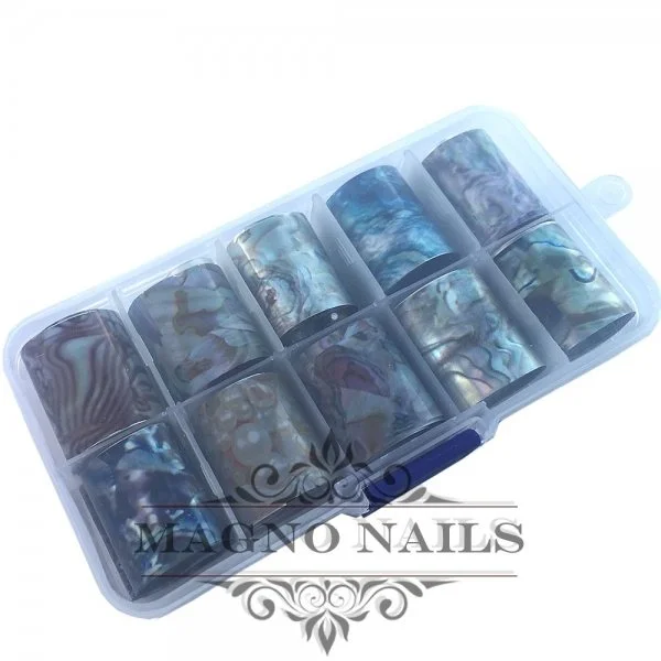 Nail Art Transfer Folien Set - Shells Nagelfolie Nageldesign Folie Tranferfolie Nailart