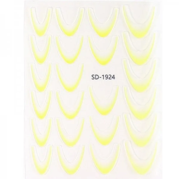 2D French Line - Ombré French Sticker gelb SD-1924