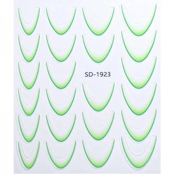 2D French Line - Ombré French Sticker grün SD-1923