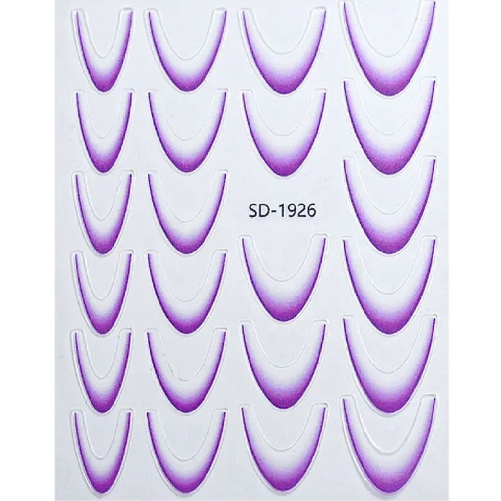2D French Line - Ombré French Sticker schwarz SD-1934