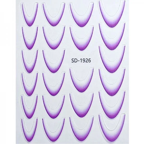 2D French Line - Ombré French Sticker schwarz SD-1934