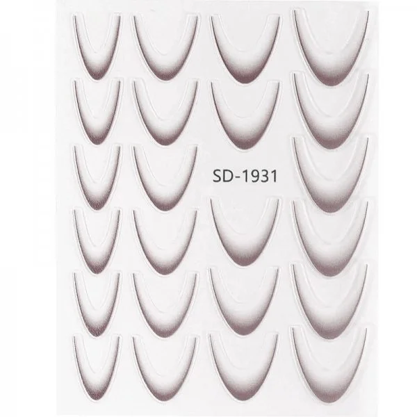 2D French Line - Ombré French Sticker braun SD-1931