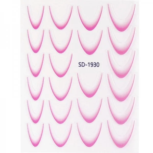 2D French Line - Ombré French Sticker rosa SD-1930