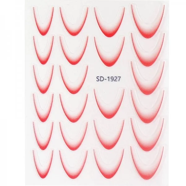 2D French Line - Ombré French Sticker rot SD-1927