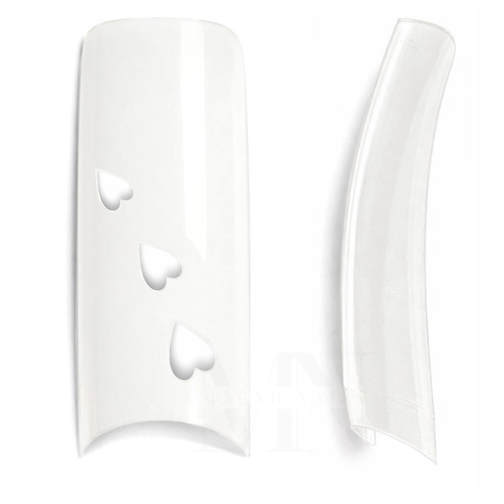 French Tips Herzen ausgestanzt gelocht gestanzt