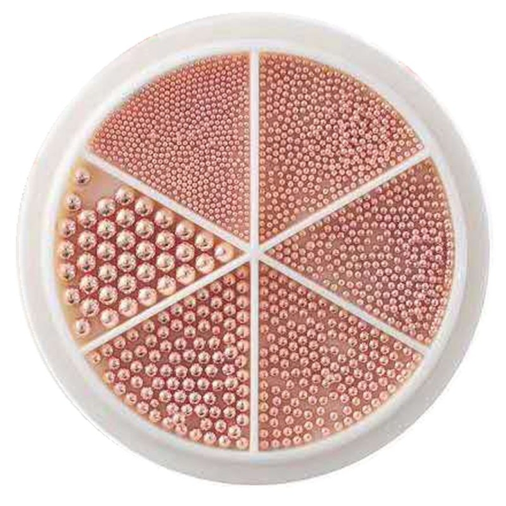 Nail Art Glasperlen - Glass Beads - in 6 Größen - rosegold Nägel Nail art Nailart Nageldesign Nagel