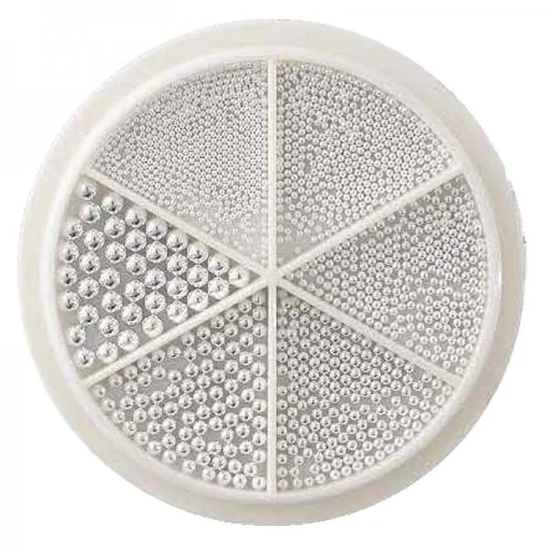 Nail Art Glasperlen - Glass Beads - in 6 Größen - light silver Nägel Nail art Nailart Nageldesign Nagel