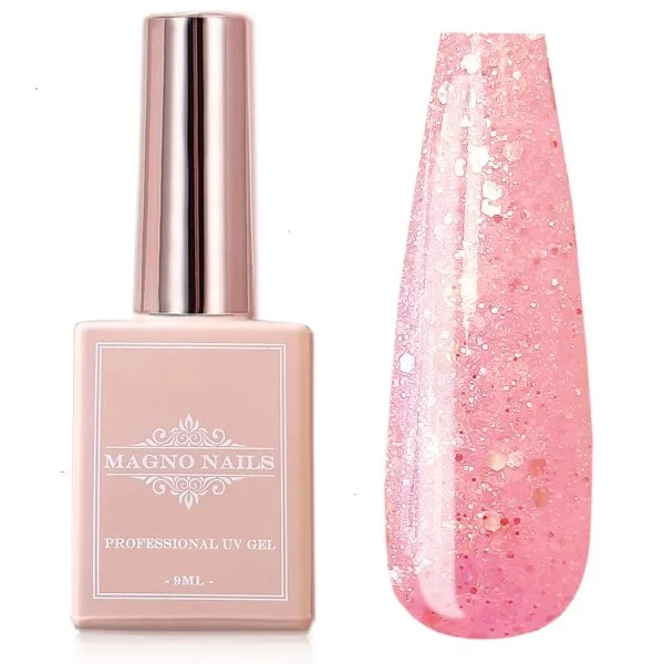 UV Gel - 6021 - Glitter Gel Lack - Bridal Pink