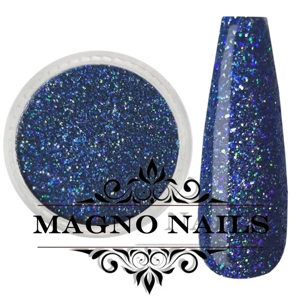 Nail Art Glitterpuder dunkelblau hologramm fein Nägel Nails Nailart Nageldesign Nagel