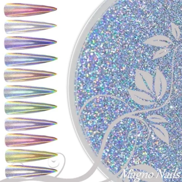 Holographic Rainbow Pigment Nail Art Nails Nagel Nögel Nailart 