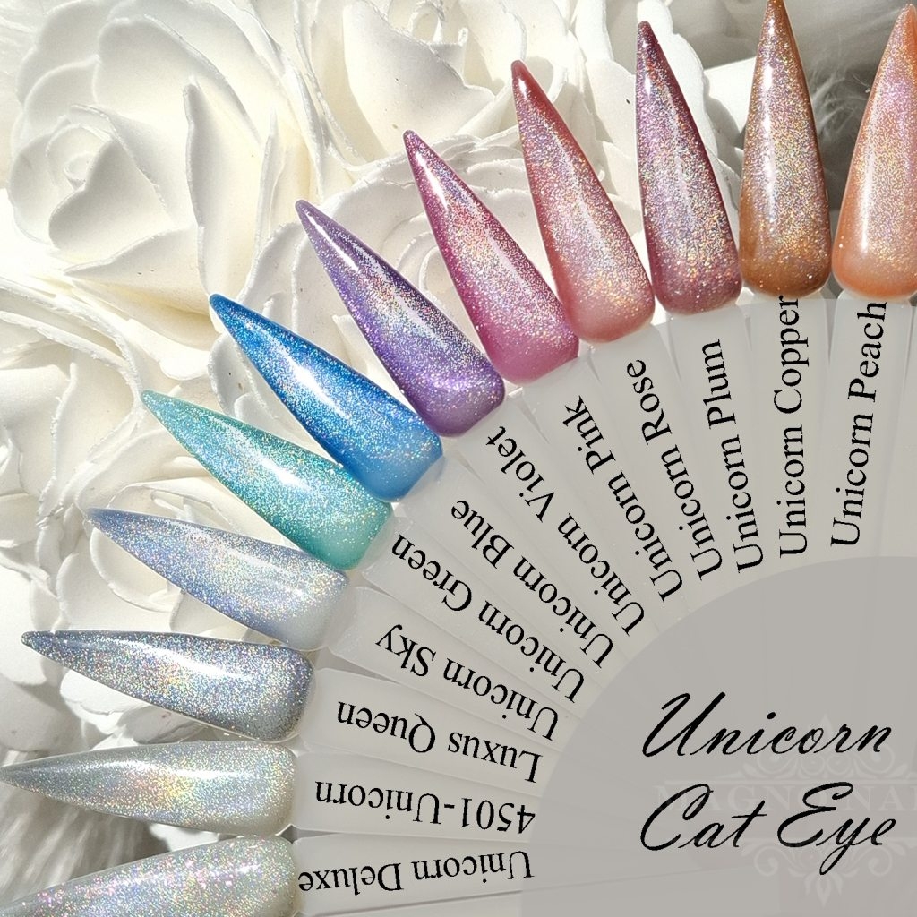Farpalette Disco Cat Eye Catexye Gele Holographic Unicorn Refkektierend Farbkarte Diamond Nageldesign Nail Nägel