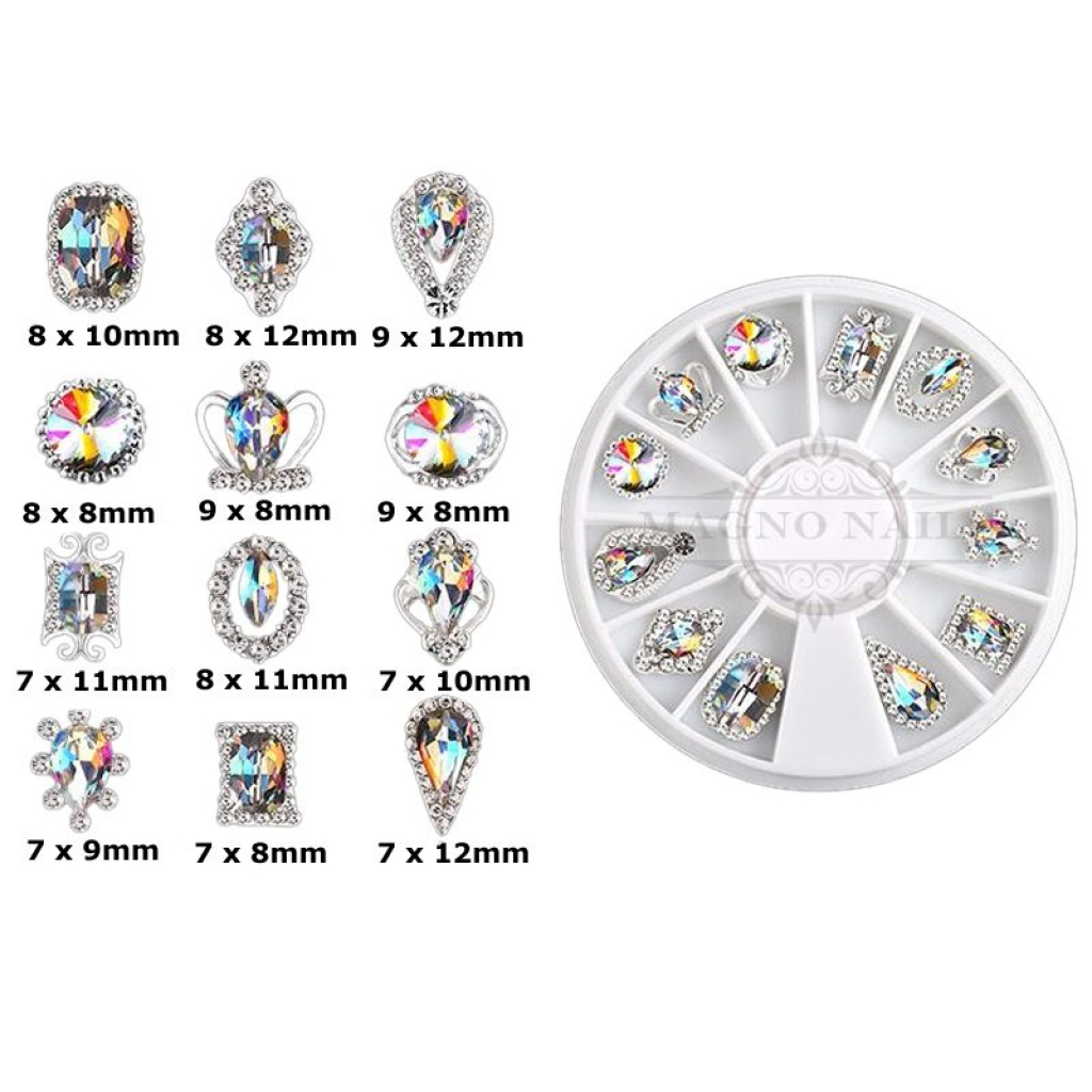 Nail Juwel - Einlegemotive mit Strasssteinen - Overlay Set